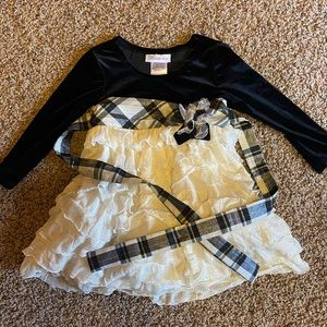 3T Bonnie Jean dress with velvet and shimmer